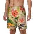 thumbnail image 2 of Balery Vintage Bird Mens Swim Trunks Swim Shorts for Men Quick Dry Inseam Beach Shorts with Compression Liner Pocket-3X-Large, 2 of 9