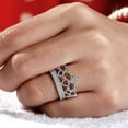 thumbnail image 3 of HeartsAndYou 2.5ct Round Cut Moissanite Crown Princess Engagement Ring for Women 18k White Gold over Silver, 3 of 9
