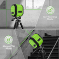 thumbnail image 4 of Huepar Green Beam Cross Line Laser Level Self-Leveling Laser Leveler Tools with Li-ion Battery FC011G, 4 of 9
