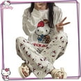 thumbnail image 2 of New Sanrio Hello Kitty Women's Pajama Set Y2K Autumn New Print Home Pajama Casual Outwear Pants Long Sleeve Pajama Clothing Gift, 2 of 14