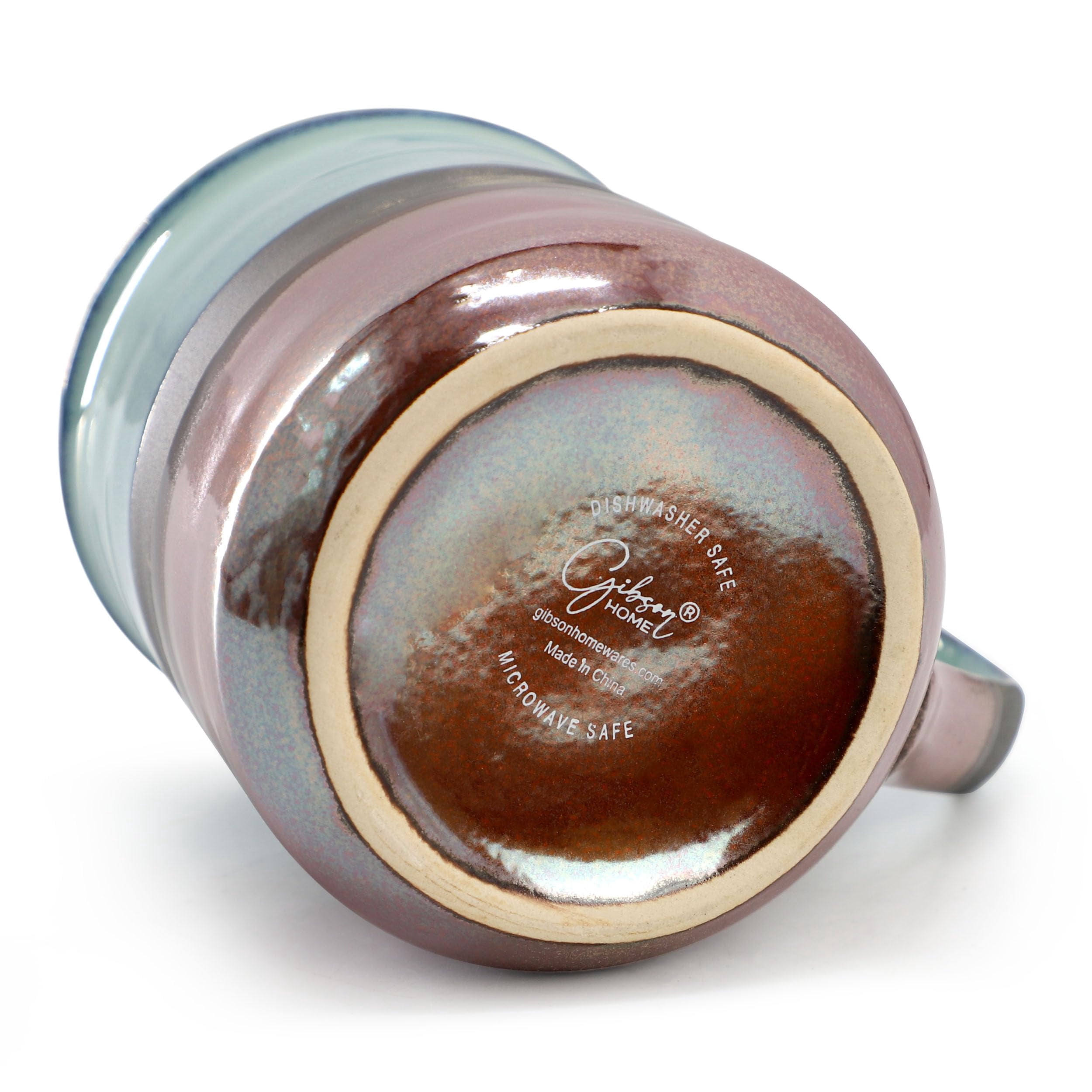 Gibson Home 142967.01 18 oz Copper Tonal Sto are Cup Set, Sage - 4 Piece