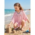 thumbnail image 4 of Ticikt Kids Girls' Knit Beach Cover Up, Hollow Crochet Poncho Sun Shawl for Swimwear 7-12Y, 4 of 9