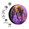 thumbnail image 4 of Naloa Closeup Honeybee on Flower PVC Leather Spare Tire Wheel Cover Spare Tire Cover, for Car Truck SUV Camper Trailer Universal Fit(14-17in)-14 inch, 4 of 6