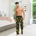 thumbnail image 7 of Cotton Mens PJ Pajama Pants Bottoms Waistband Sleepwear with Pockets Dollars Coin Crown, 7 of 7