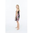 thumbnail image 2 of Girl Hawaiian Round Neck with Ruffle Dress in Pink Black Hibiscus Vine Size 2, 2 of 5