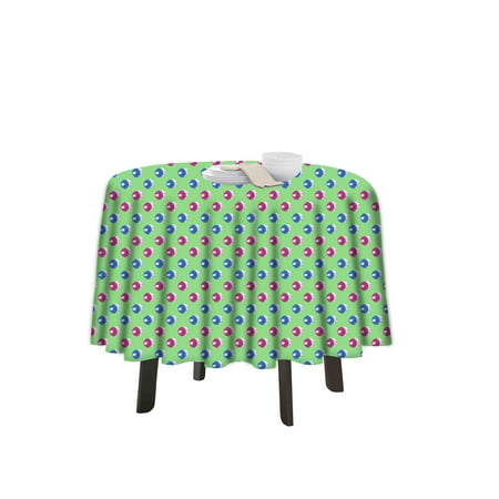 

eloria Abstract Printed Round Table Cloth Resistant Washable Decorative Table Cover for Dining Table