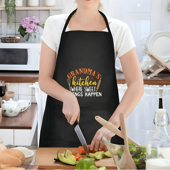 Kitchen Apron for Women - Grandma's Kitchen Cooking and Baking Apron  (Made in Queens)
