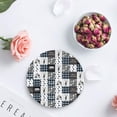 thumbnail image 4 of RYLABLUE Merry Christmas Deer Set of 8 Round Coaster for Drinks, Absorbent Ceramic Stone Coasters Cup Mat with Cork Base for Home Kitchen Room Coffee Table Bar Decor, 4 of 5