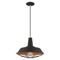 thumbnail image 5 of 41184-04 Livex Lighting Metal Shade - 1 Light Mini Pendant in Coastal Style - 14 Inches wide by 16 Inches high-Black Finish    -Traditional, 5 of 11