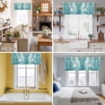 thumbnail image 5 of Seal Valance Curtain for Windows Watercolor Gradient Blue Green Seal Seaweed Sands Rod Pocket Curtain Valances Short Window Treatments Panels for Kitchen Bathroom Laundry Room Basement 42 x 12 Inch, 5 of 9
