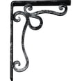 thumbnail image 4 of Ekena Millwork 1 1/2"W x 7 1/2"D x 10"H Orleans Wrought Iron Bracket, (Single center brace), Antiqued Silver, 4 of 8