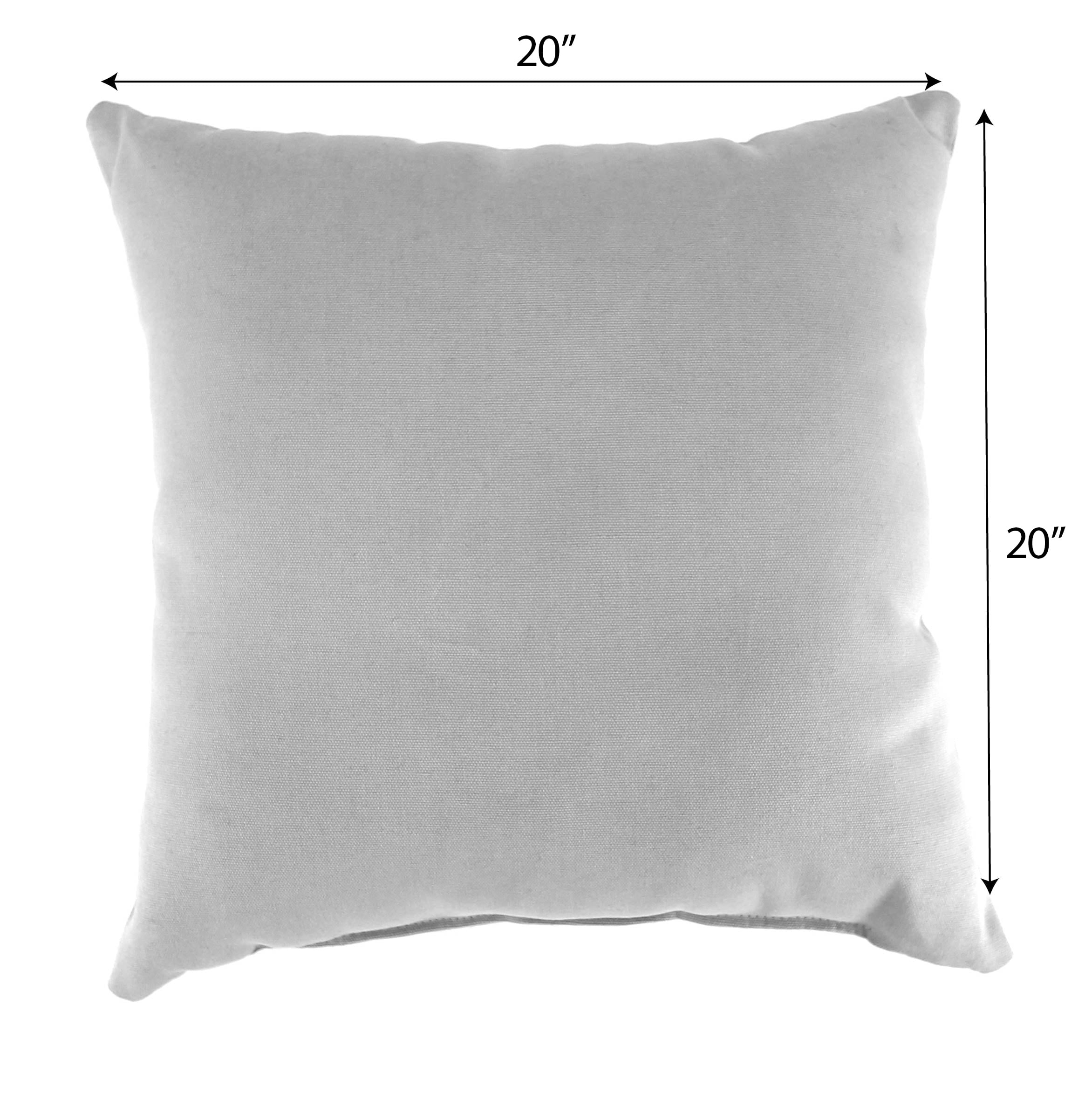 Jordan Manufacturing 20" x 20" Fairview Tan Solid Square Reversible Decorative Throw Pillow with Front Button