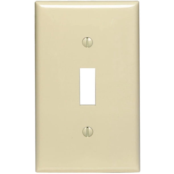 Placa de pared Leviton PJ1-I Midway 1-Gang Toggle Ivory