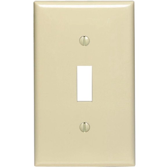 Placa de pared Leviton PJ1-I Midway 1-Gang Toggle Ivory