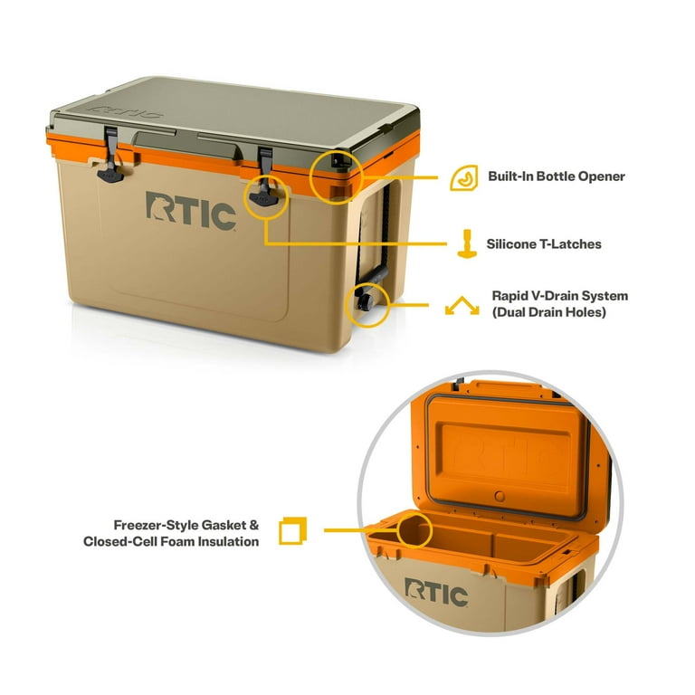 RTIC Large 52 QT Ultra-Light Hard-Sided Cooler, Trailblazer, Holds