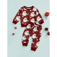 thumbnail image 3 of Douhoow Toddler Christmas Set,Baby Santa Claus/Snowman Print Pullover Pants, 3 of 9
