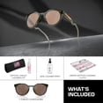 thumbnail image 3 of Oakley OO9242 HSTN Round Shaped Polarized Sunglasses for Men - Includes Official Eyewear Kit - Olive Ink Frame with Prizm Tungsten Lens, 3 of 5