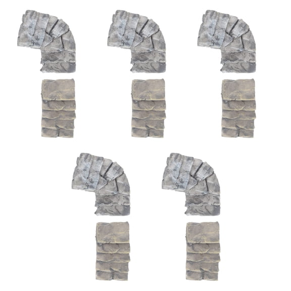 Pungan Mini Resin Stone Miniature Resin Stairs Stone Steps Landscape Walkway Decor Accessory 10Pcs,1.26"X0.63"X0.63"