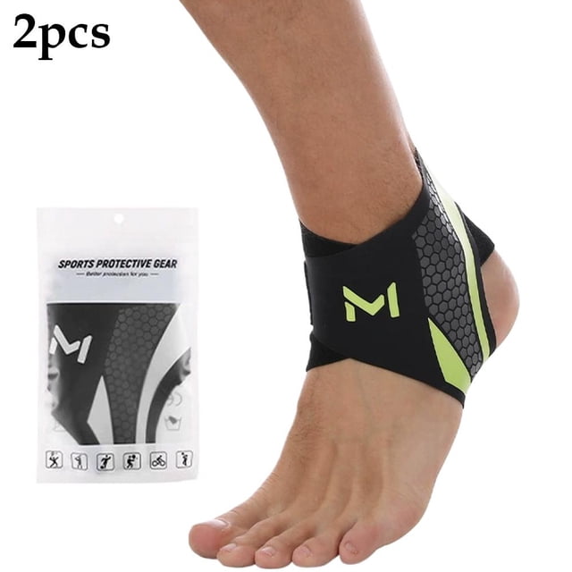 Adjustable Ankle Brace Foot Support for Sports & Running, High Elasticity Protective Gear Sleeve, Breathable Compression Wrap for Sprain Prevention & Recovery