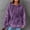 Purple, variant on Dolkfu Green Fall&Winter Tops for Women Pull-on Retro Vintage Crew Neck Long Sleeve Sweatshirts & Hoodies Vintage Finish Floral Tops Army Green,L