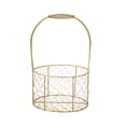 thumbnail image 3 of Iron Flower Basket Handheld Flower Basket Flower Arrangement Golden Iron Crafts Hand Gift Flower Basket Handheld Flower Basket Flower Bundle Packaging Basket, 3 of 8