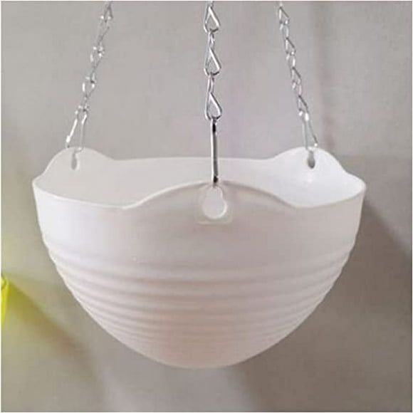 Hanging Planters Hanging Flower Pot with Chain Plastic Wall Mounted Planting Plant Basket Planters for Home Garden Indoor Outdoor Balcony Hanging Flow
