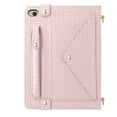thumbnail image 3 of Dteck Case for iPad mini 7.9-inch, Slim 3D Embossed PU Leather Business Protective Case with Pencil Holder Envelope Pocket Hand Strap Holder Crossbody iPad Case for iPad mini 5/4/3,Pink, 3 of 8