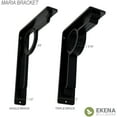 thumbnail image 5 of Ekena Millwork 2"W x 12"D x 15"H Maria Wrought Iron Bracket, (Triple center brace) (4-Pack), 5 of 5