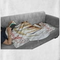 thumbnail image 5 of Animal Soft Flannel Fleece Blanket, Happiness is a Girl and Her Horse Lettering with Side Portrait of Animal, Cozy Plush for Indoor and Outdoor Use, 60" x 80", White and Multicolor, by Ambesonne, 5 of 5