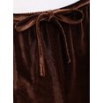 thumbnail image 6 of Women's Asymmetric Long Sleeve Ruched Top & Drawstring Wide Leg Pants Elegant 2 Piece Outfit Set, 6 of 8