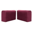 thumbnail image 3 of 2 Pcs Housses de Protection pour Accoudoirs 2x Housses Adaptées pour Canapé Fauteuil Noir Rouge Vin, 3 of 9