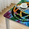 thumbnail image 5 of BANET for Square Tables Green Purple Gold Orange Trinity Cotton Fabric Kitchen, Dining Linen white, 5 of 8