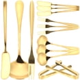 thumbnail image 1 of 1 Set of Cheese Butter Spreader Knives Coffee Spoon Dessert Fork Mini Serving Tong, 1 of 9