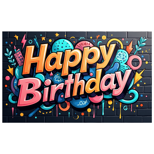 Happy Birthday Backdrop Banner Party Supplies Photography Props Decorations Birthday Party Background Decors Celebration Event Scene