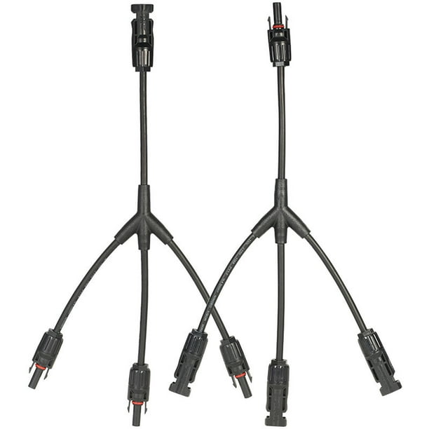 1 paire de connecteurs d'adaptateur de branche Y MC4 M / M / F et