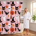 thumbnail image 6 of Halloween Shower Curtain for Bathroom – Cute Spooky Pumpkin Ghost Printed Bath Curtain – Funny Shower Curtain for Bathroom, Farmhouse Seasonal Bathroom Halloween Home Decor 180x180cm, 6 of 8