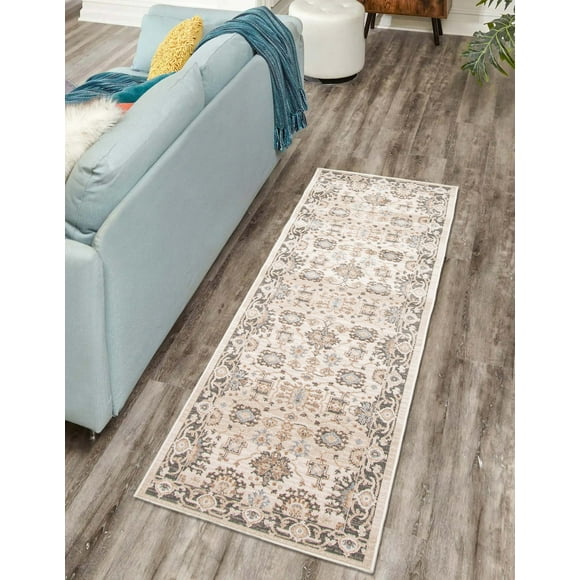 ECARPET Gloria Traditional Runner Rug for Living Room, Bedroom, Dining Room, Entrance, Hallway and More.