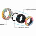 thumbnail image 3 of Magnetic Fidget Rings for Adults and Kids – Glow-in-The-Dark ADHD Fidget Toys – Anxiety Relief and Fun Finger Toys (3-Pack), 3 of 5