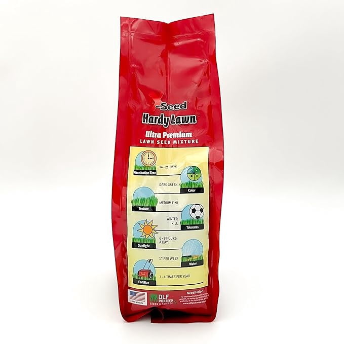 X-Seed Hardy Lawn Grass Seed Mixture - Durable, Long-Lasting Lawn Solution for Full Sun, Withstands Extreme Temperatures & Heavy Traffic, Ideal for Backyards, 3 lbs.