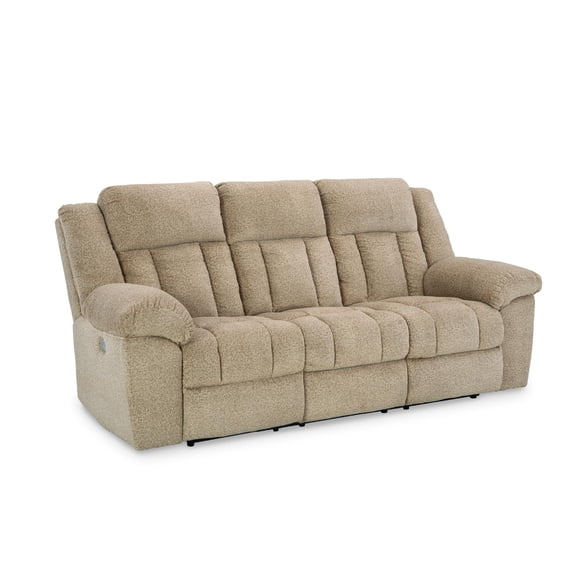 Signature Design by Ashley Tip-Off Wheat Power Reclining Sofa