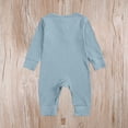 thumbnail image 5 of Lenpel Unisex Baby Rompers Trendy Button Crew Neck Knitted Jumpsuits Solid Color Long Sleeve Onesies Fall Clothes(Light Blue,8-12Months), 5 of 7