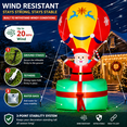 thumbnail image 5 of 9ft Christmas Inflatables Santa Claus Hot Air Balloon Decoration, Blow Up Outdoor Yard Decor, Built in Bright LED Lights Holiday Inflatable Decoration for Party Garden Lawn, 5 of 10