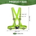 thumbnail image 2 of Chaleco de Seguridad Reflectante Uxcell, Chalecos Hi-Vis, Tiras de Alta Visibilidad Ajustables para Trotar al Aire Libre Verde Fluorescente, 2 of 7