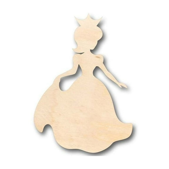 Unfinished Wood Princess Shape - Royalty - Craft - up to 46" DIY 10" / 1/8"