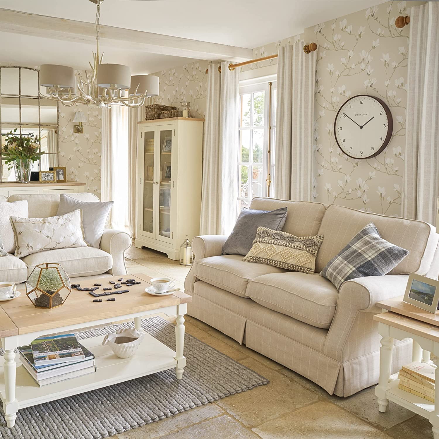 Laura Ashley Magnolia Grove Natural Wallpaper