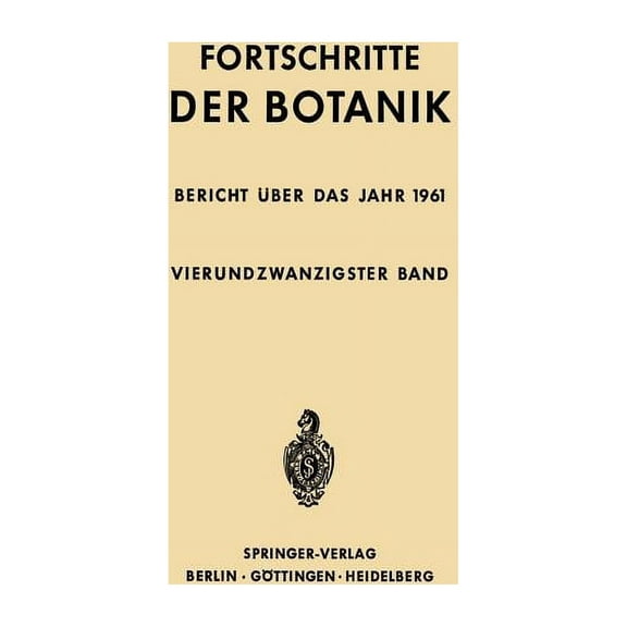 Progress in Botany Fortschritte Der Botanik, Book 24, (Paperback)
