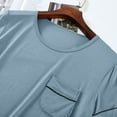 thumbnail image 4 of Tnhcen Women's Sleepwear Modal Cotton Blend Short Sleeve Top Loose Fit Loungewear Casual Round Neck Pocket PJ Top Soft Breathable Home & Outdoor Wear Sizes M-2XL, 4 of 5