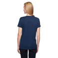 thumbnail image 3 of Hanes Womens X-Temp V-Neck T-Shirt, S, Navy, 3 of 3