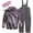 Mid Grey, variant on Girls Snow Suit- Heavyweight Water-Resistant Ski Jacket and Snow Bibs for Girls 2 Piece