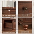 thumbnail image 3 of Joaxswe 5-Drawer Dresser, 35.2" Tall Black Dresser for Bedroom Storage, Hallway Chest with Large Drawers, 31.5" Wide Space Saving Furniture, Brown, 3 of 9